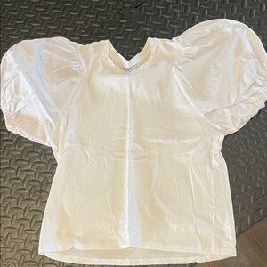 Pull&Bear White Puff Sleeve Top